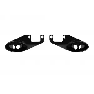 Diffuser RSQ7 type with black exhaust tips suitable for rear S line bumper on Audi Q7 2020-2023-image-6332862