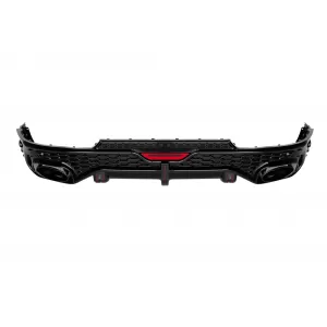 RSQ5 type diffuser with black exhaust tips suitable for rear S line bumper on Audi Q5 Sportback 2017-2023-image-6332870
