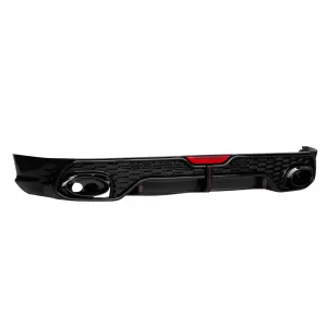 Diffusor Typ RSQ5 mit schwarzen Auspuffendrohren geeignet für die hintere S line Stoßstange am Audi Q5 SUV 2017-2023-image-6332879