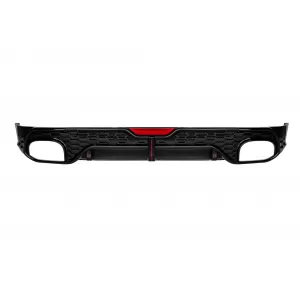 Diffusor Typ RSQ5 mit schwarzen Auspuffendrohren geeignet für die hintere S line Stoßstange am Audi Q5 SUV 2017-2023-image-6332881