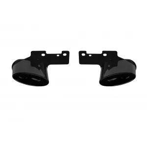 Diffusor Typ RSQ5 mit schwarzen Auspuffendrohren geeignet für die hintere S line Stoßstange am Audi Q5 SUV 2017-2023-image-6332882