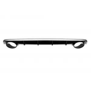 Piano black RS6 style diffuser with chrome exhaust tips suitable for rear standard bumper suitable for Audi A6 2015-2018 -O---O--image-6332897