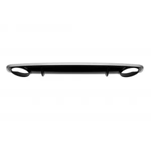 Set Diffusor RS4 Stil mit verchromten Auspuffendrohren geeignet für die hintere Standardstoßstange an Audi A4 Limousine, Avant 2012-2015 -O---O--image-6332912