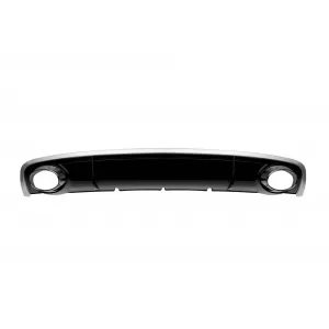 Set Diffusor RS4 Stil mit verchromten Auspuffendrohren geeignet für die hintere Standardstoßstange an Audi A4 Limousine, Avant 2012-2015 -O---O--image-6332913