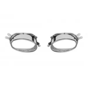 Set Diffusor RS4 Stil mit verchromten Auspuffendrohren geeignet für die hintere Standardstoßstange an Audi A4 Limousine, Avant 2012-2015 -O---O--image-6332915