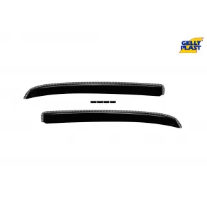 Set of front and rear wind deflectors suitable for Fiat Grande Punto 2005-2012, set of 4 pieces, black-image-6332962