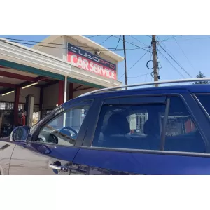Set of front and rear wind deflectors suitable for Hyundai Santa Fe 2006-2012, set of 4 pieces, black-image-6332996
