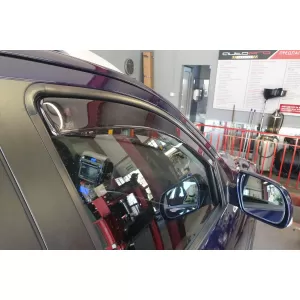 Set of front and rear wind deflectors suitable for Hyundai Santa Fe 2006-2012, set of 4 pieces, black-image-6333000