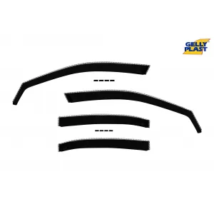 Set of front and rear wind deflectors suitable for Mercedes C class W204 sedan 2007-2014, set of 4 pieces, black - ABWWM6043530