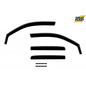 image-53-Set of front and rear wind deflectors suitable for Toyota Hilux 2004-2015 with 4 doors, set of 4 pieces, black