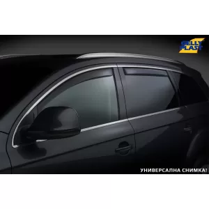 Set of front and rear wind deflectors suitable for Citroen C3 Picasso 2009-2017 with 5 doors, set of 4 pieces, black-image-6333187