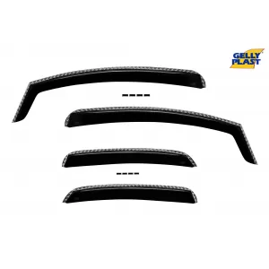 image-60-Set of front and rear wind deflectors suitable for Citroen C3 4 doors 2002-2009, set of 4 pieces, black