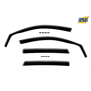 image-66-Set of front and rear wind deflectors suitable for Peugeot 4008 after 2012, set of 4 pieces, black