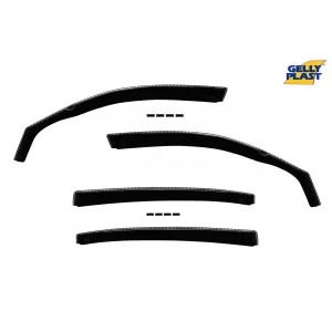 image-67-Set of front and rear wind deflectors suitable for Alfa Romeo 147 2000-2010 with 5 doors, set of 4 pieces, black