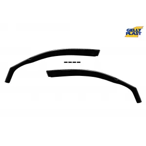 Set of front and rear wind deflectors suitable for Alfa Romeo 147 2000-2010 with 5 doors, set of 4 pieces, black-image-6333298