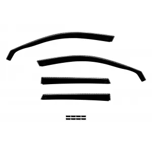 image-70-Set of front and rear wind deflectors suitable for Audi A3 2013-2020 with 5 doors, set of 4 pieces, black