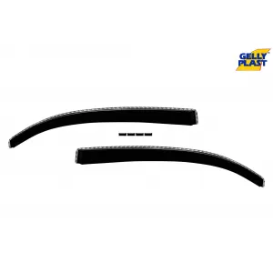 Set von vorderen und hinteren Windabweiser geeignet für Fiat 500X nach 2014 mit 5 Türen, Set von 4 Stück, schwarz-image-6333403