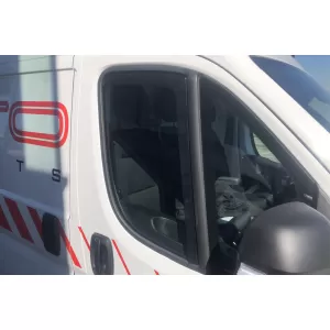 Front wind deflectors suitable for Citroen Jumper, Fiat Ducato, Peugeot Boxer 2006-2014, after 2014, 2 pieces, black-image-6333476