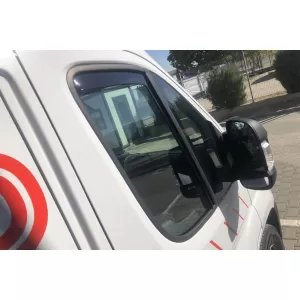 Front wind deflectors suitable for Citroen Jumper, Fiat Ducato, Peugeot Boxer 2006-2014, after 2014, 2 pieces, black-image-6333477
