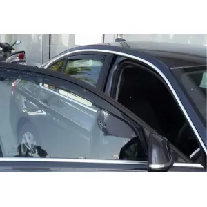 Set of front and rear wind deflectors suitable for BMW 3 Series F30 sedan 2011-2019 with 5 doors, set of 4 pieces, black-image-6333516