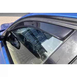 Set of front and rear wind deflectors suitable for BMW 3 Series F30 sedan 2011-2019 with 5 doors, set of 4 pieces, black-image-6333522