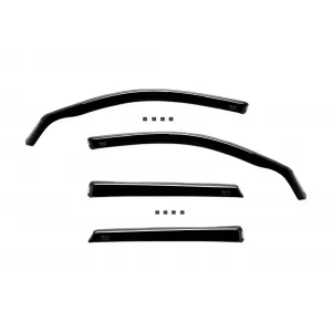 Set de deflectoare de vânt frontale și posterioare potrivite pentru Audi A4 estate 2000-2009, cu 5 uși, fumuriu închis, 4 bucăți