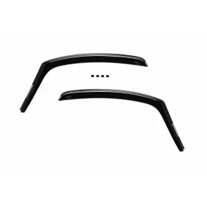 Set of front and rear wind deflectors suitable for Citroen C3 2002-2009, with 5 doors, dark smoked, 4 pieces-image-6334992
