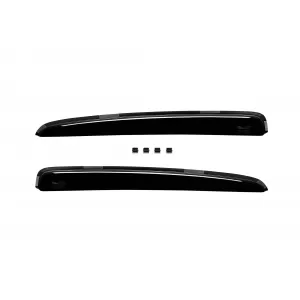 Set of front and rear wind deflectors suitable for Citroen C3 2009-2017, with 5 doors, dark smoked, 4 pieces-image-6335019