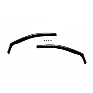 Set front and rear wind deflectors suitable for Citroen C-Elysee after 2013, with 5 doors, dark smoked, 4 pieces-image-6335025