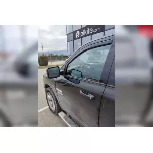 Set de deflectoare de vânt frontale și posterioare potrivite pentru Dodge Ram 1500 după 2009, cu 5 uși, fumurii închise, 4 bucăți-image-6335090