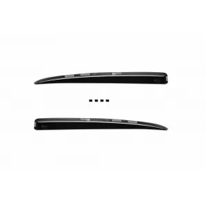 Set of front and rear wind deflectors suitable for Fiat Grande Punto, Evo 2006-2012, Punto 2012-2018, with 5 doors, dark smoked, 4 pieces-image-6335106