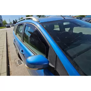 Set of front and rear wind deflectors suitable for Ford Focus estate 2004-2011, with 5 doors, dark smoked, 4 pieces-image-6335133