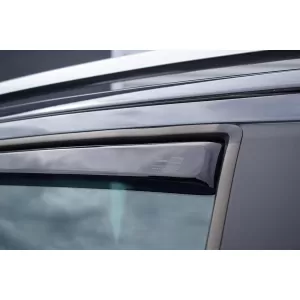 Set of front and rear wind deflectors suitable for Ford Ranger 2011-2023, with 4 doors, dark smoked, 4 pieces-image-6335211