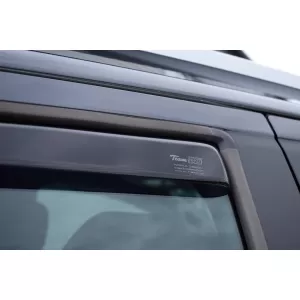 Set of front and rear wind deflectors suitable for Ford Ranger 2011-2023, with 4 doors, dark smoked, 4 pieces-image-6335212