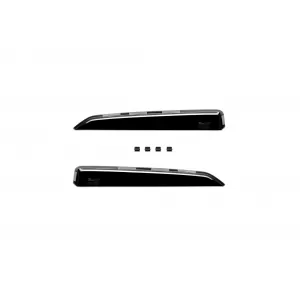 Set of front and rear wind deflectors suitable for Honda Civic VIII hatchback 2006-2012, with 5 doors, dark smoked, 4 pieces-image-6335254