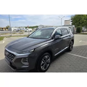 Set of front and rear wind deflectors suitable for Hyundai Santa Fe 2018-2024, dark smoked, 4 pieces-image-6335379