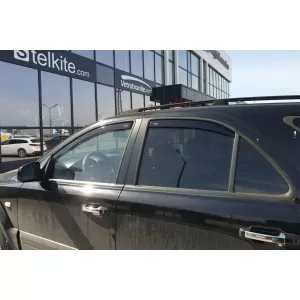 Set von Front- und Heckwindabweiser geeignet für Kia Sorento 2002-2009, dunkel getönt, 4 Stück-image-6335442