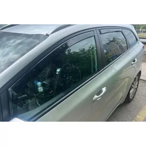 Set von Front- und Heckwindabweiser geeignet für Kia Ceed Kombi 2012-2018, mit 5 Türen, dunkel getönt, 4 Stück-image-6335460