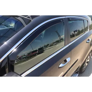 Set von Front- und Heckwindabweiser geeignet für Kia Sportage 2016-2021, mit 5 Türen, dunkel getönt, 4 Stück-image-6335477