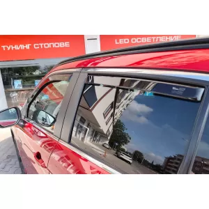 Set von Front- und Heckwindabweiser geeignet für Mitsubishi Eclipse Cross 5 Türen nach 2018, dunkel getönt, 4 Stück-image-6335744