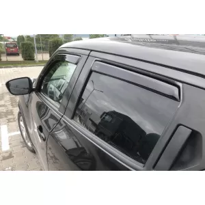 Set von Front- und Heckwindabweiser geeignet für Nissan Juke 2010-2019, mit 5 Türen, dunkel getönt, 4 Stück-image-6335789