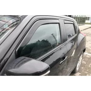 Set von Front- und Heckwindabweiser geeignet für Nissan Juke 2010-2019, mit 5 Türen, dunkel getönt, 4 Stück-image-6335791