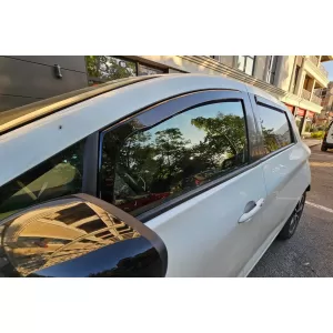Set von Front- und Heckwindabweiser geeignet für Renault Zoe nach 2012, mit 5 Türen, dunkel getönt, 4 Stück-image-6335970