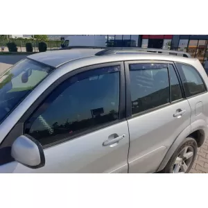 Set of front and rear wind deflectors suitable for Toyota RAV4 5 doors 2000-2005, dark smoked, 4 pieces-image-6336218