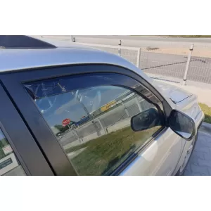 Set of front and rear wind deflectors suitable for Toyota RAV4 5 doors 2000-2005, dark smoked, 4 pieces-image-6336221