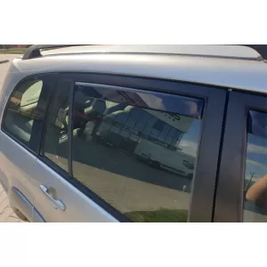 Set of front and rear wind deflectors suitable for Toyota RAV4 5 doors 2000-2005, dark smoked, 4 pieces-image-6336222