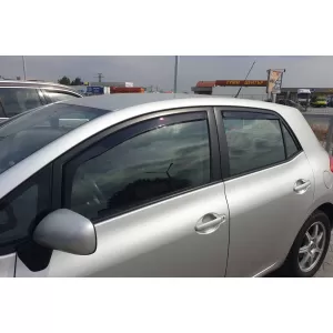 Set of front and rear wind deflectors suitable for Toyota Auris 2007-2012, with 5 doors, dark smoked, 4 pieces-image-6336260