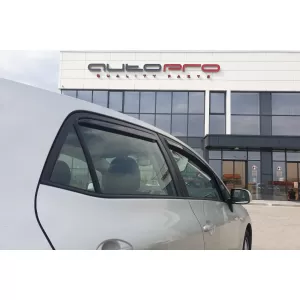 Set of front and rear wind deflectors suitable for Toyota Auris 2007-2012, with 5 doors, dark smoked, 4 pieces-image-6336264