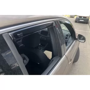 Set of front and rear wind deflectors suitable for VW Tiguan 2007-2015, with 5 doors, dark smoked, 4 pieces-image-6336475