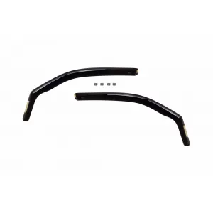 Set of front and rear wind deflectors suitable for VW Amarok after 2010, with 4 doors, dark smoked, 4 pieces-image-6336498